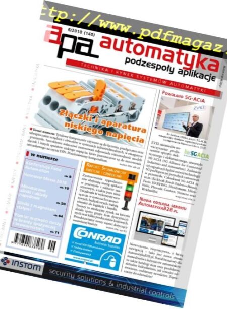 Automatyka Podzespoly Aplikacje – Czerwiec 2018 Cover