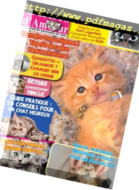 Chats d’Amour – mai 2018 Cover