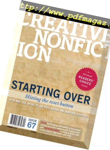 Creative Nonfiction – May 2018 Cover
