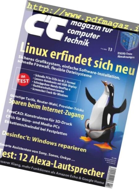c’t Magazin – 9 Juni 2018 Cover