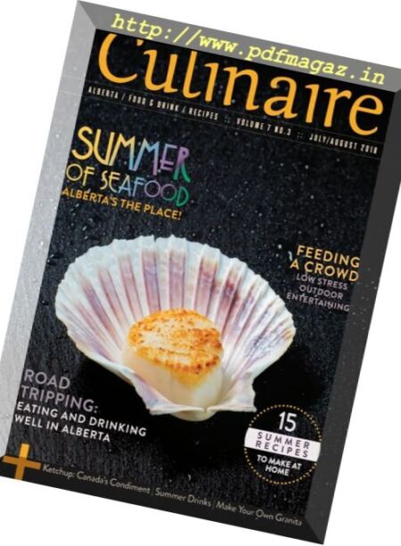 Culinaire Magazine – July-August 2018 Cover