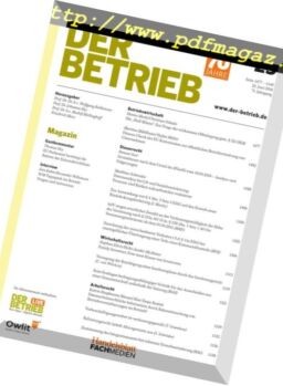 Der Betrieb – 22 Juni 2018