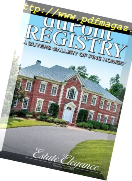 duPontREGISTRY Homes – July 2018 Cover