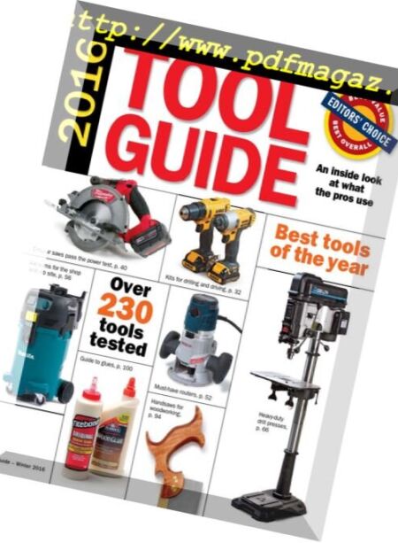 Fine Woodworking Specials – 2016 Tool Guide Cover