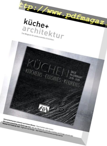 Kuche & Architektur – N 3, 2018 Cover