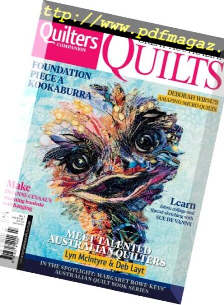 Quilters Companion – Great Aus Quilts N 7 2016 Cover