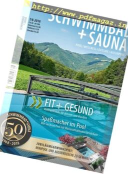 Schwimmbad + Sauna – Juli-August 2018