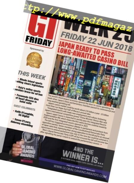 The Gambling Insider Friday – 21 June 2018 Cover