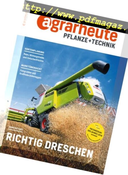 Agrarheute Pflanze + Technik – Juli 2018 Cover
