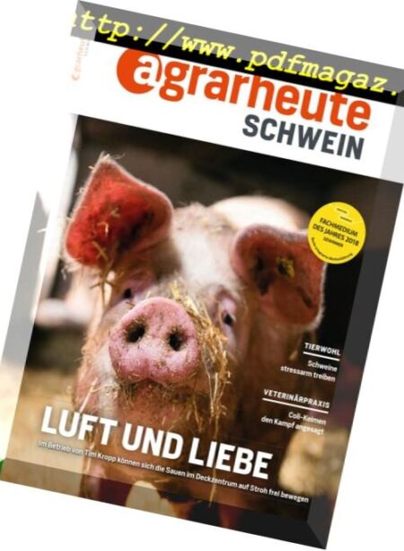 Agrarheute Schwein – Juli 2018 Cover