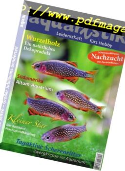Aquaristik – Juli-August 2018