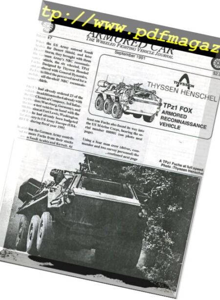 Armored Car – n. 07 Cover