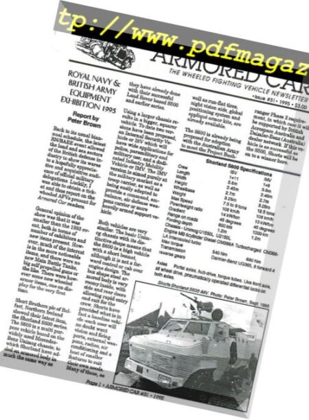 Armored Car – n. 31 Cover