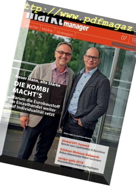 Baumarktmanager – Nr.7, 2018 Cover