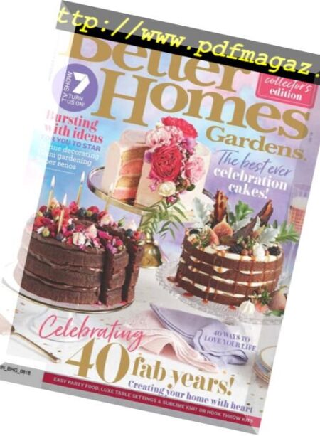 Better Homes and Gardens Australia – August 2018 Cover