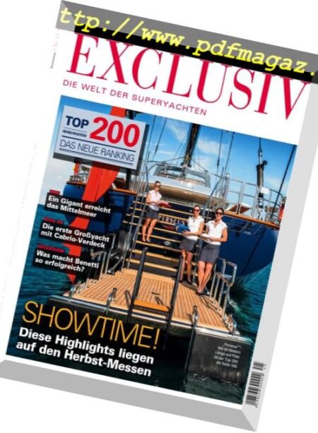 Boote Exclusiv – SEPTEMBER-OKTOBER 2015 Cover