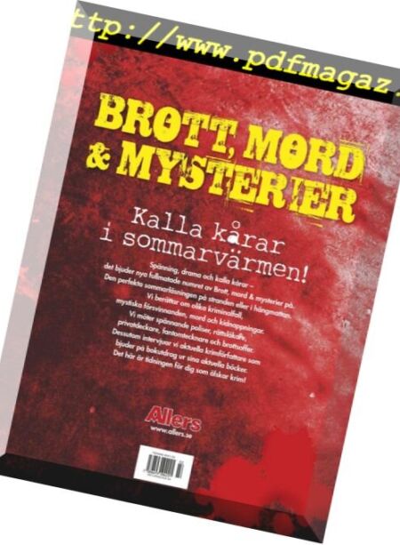 Brott mord och mysterier – juni 2018 Cover