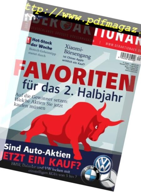 Der Aktionar – 13 Juli 2018 Cover