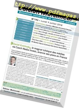 edition Multimedia – 09 juillet 2018