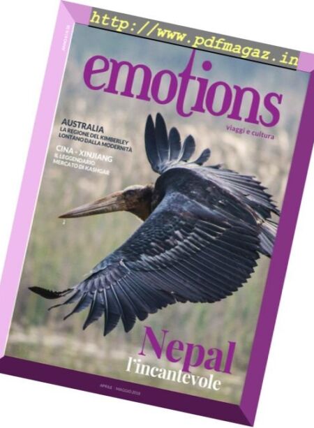 Emotions Magazine – Aprile-Maggio 2018 Cover