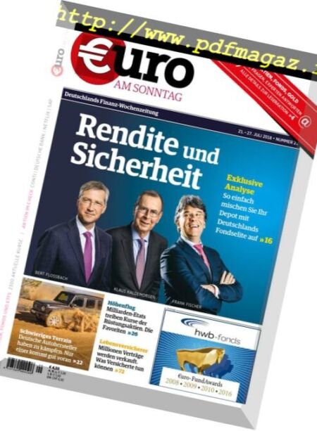 Euro am Sonntag – 21 Juli 2018 Cover