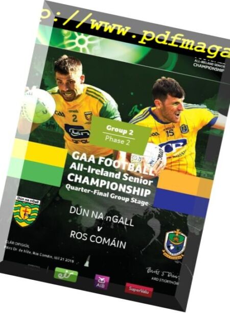GAA Match Programmes – July 21, 2018 Cover