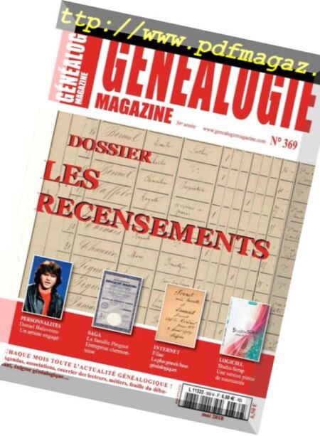 Genealogie – mai 2018 Cover