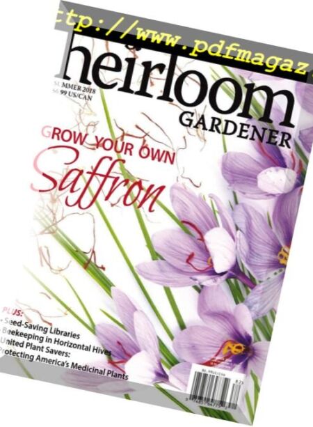 Heirloom Gardener – May 2018 Cover