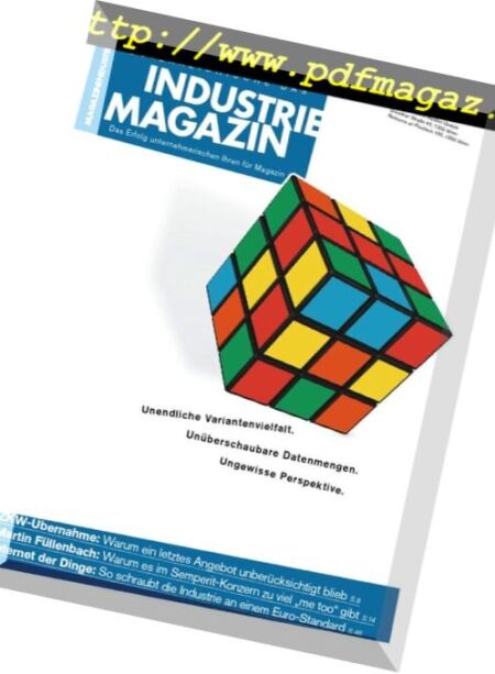 Industrie Magazin – Juni 2018 Cover