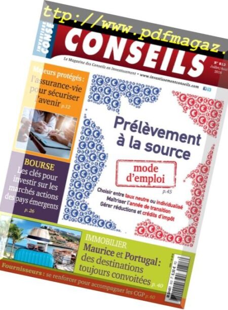 Investissement Conseils – juillet 2018 Cover