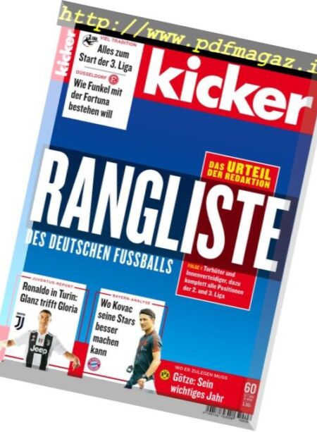 Kicker – 23 Juli 2018 Cover