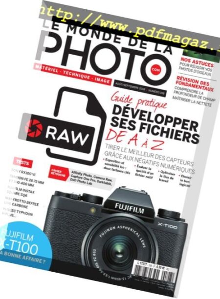 Le monde de la photo – aout 2018 Cover