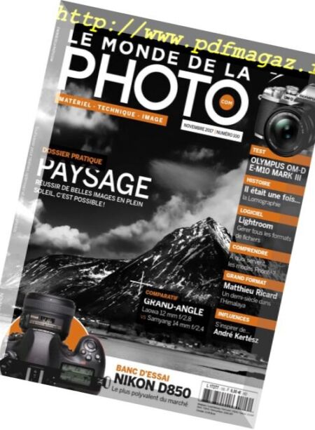 Le monde de la photo – novembre 2017 Cover
