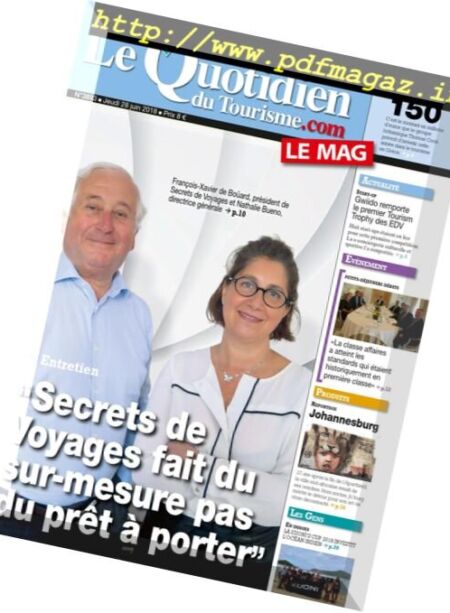 Le Quotidien du Tourisme – 28 juin 2018 Cover
