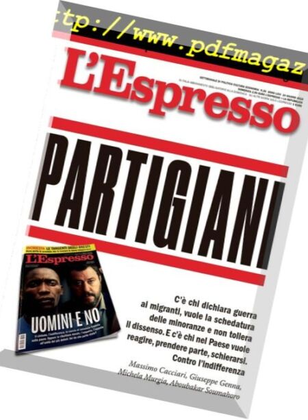 L’Espresso – 24 giugno 2018 Cover