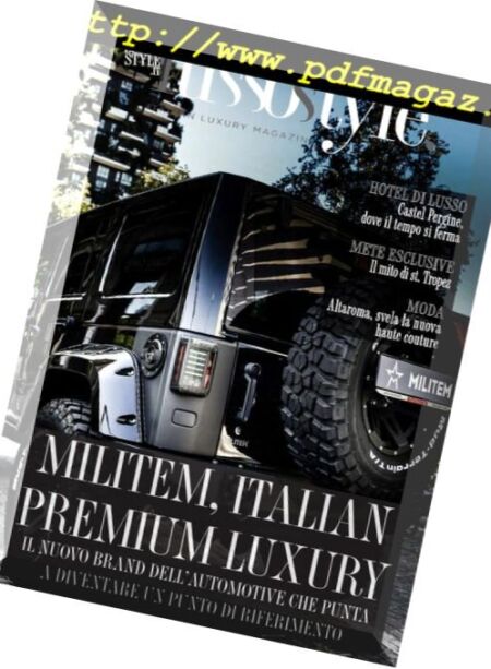 Lusso Style – Luglio-Agosto 2018 Cover