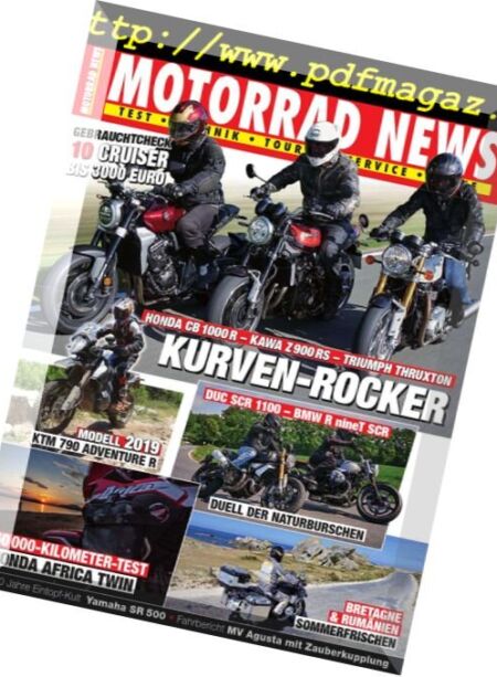 Motorrad News – August 2018 Cover