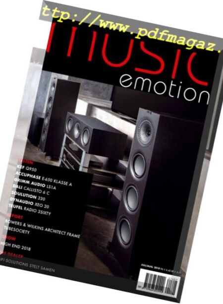 Music Emotion – Juli-Augustus 2018 Cover
