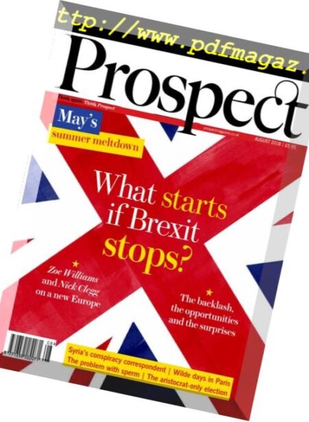 Prospect Magazine – August 2018 Cover