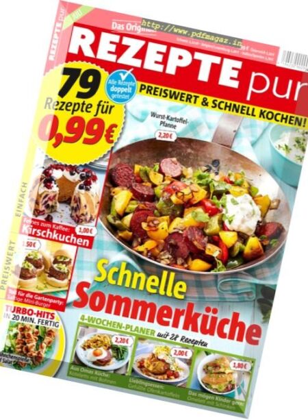Rezepte Pur – Juli 2018 Cover