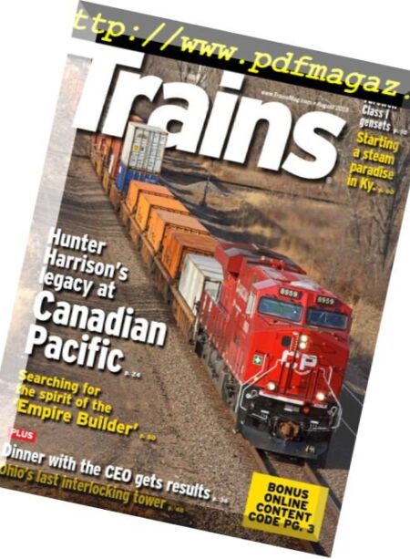 Trains – August 2018 Cover