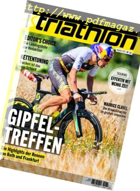 Triathlon Germany – August 2018 Cover