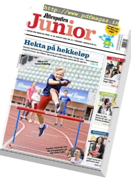 Aftenposten Junior – 14 august 2018 Cover