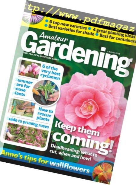 Amateur Gardening – 11 August 2018 Cover