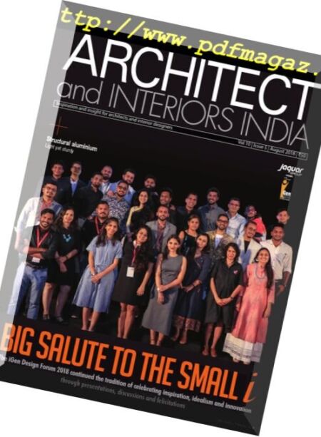 Architect and Interiors India – August 2018 Cover