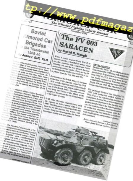 Armored Car – n. 14 Cover