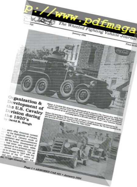 Armored Car – n. 21 Cover