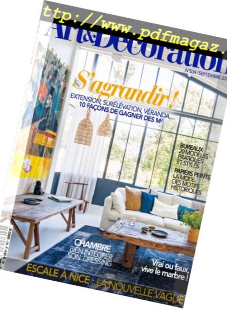 Art & Decoration – aout 2018 Cover