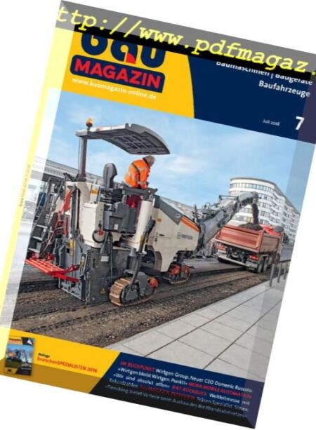 Bau Magazin – Juli 2018 Cover