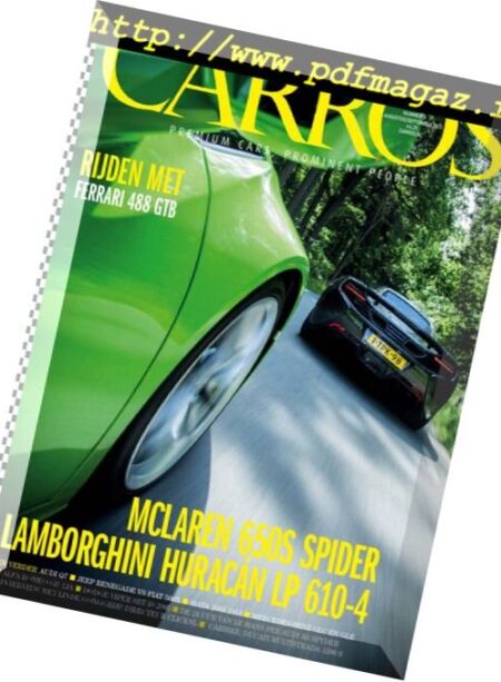 Carros – Augustus-September 2015 Cover